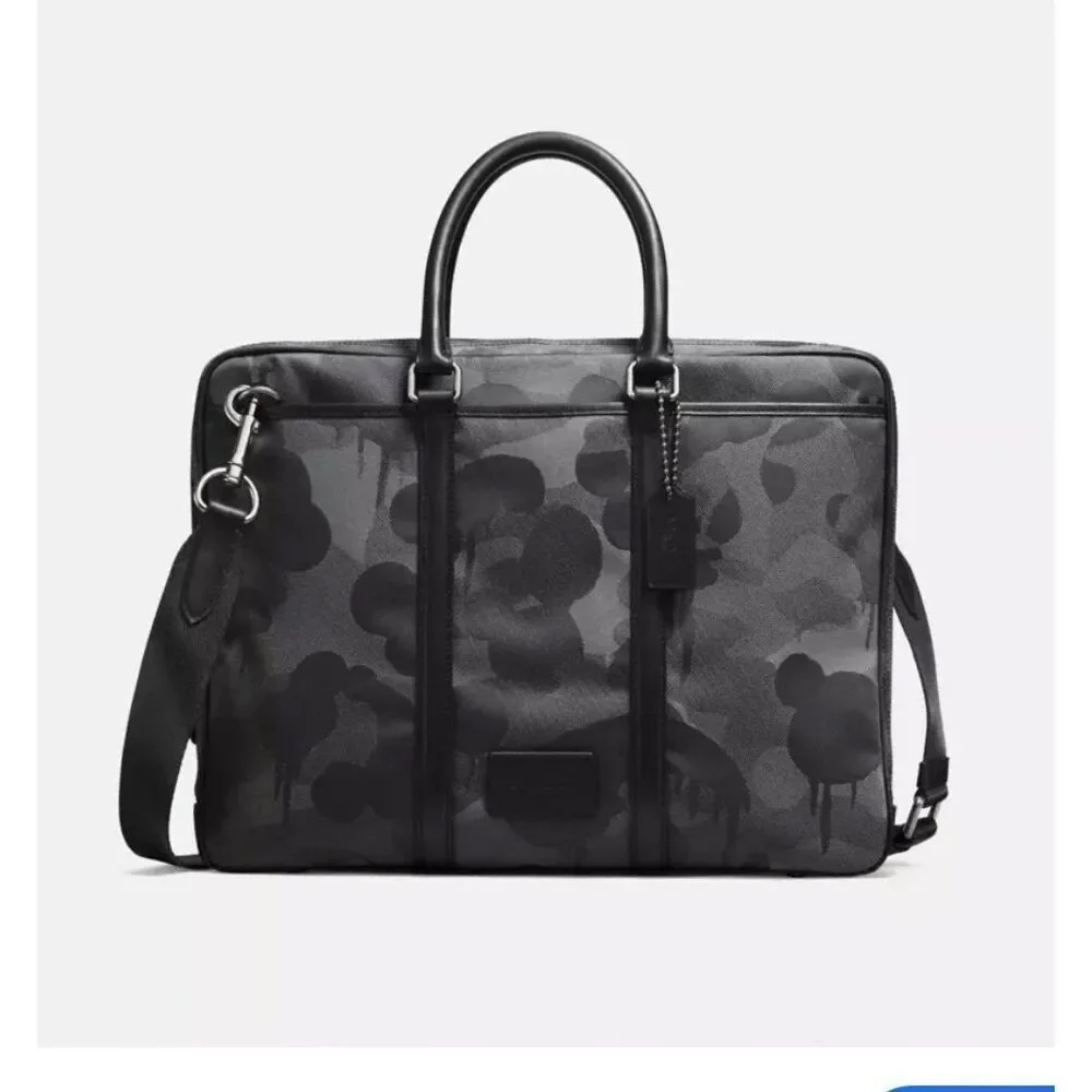 Coach Metropolitan Slim Briefcase With Camo Print